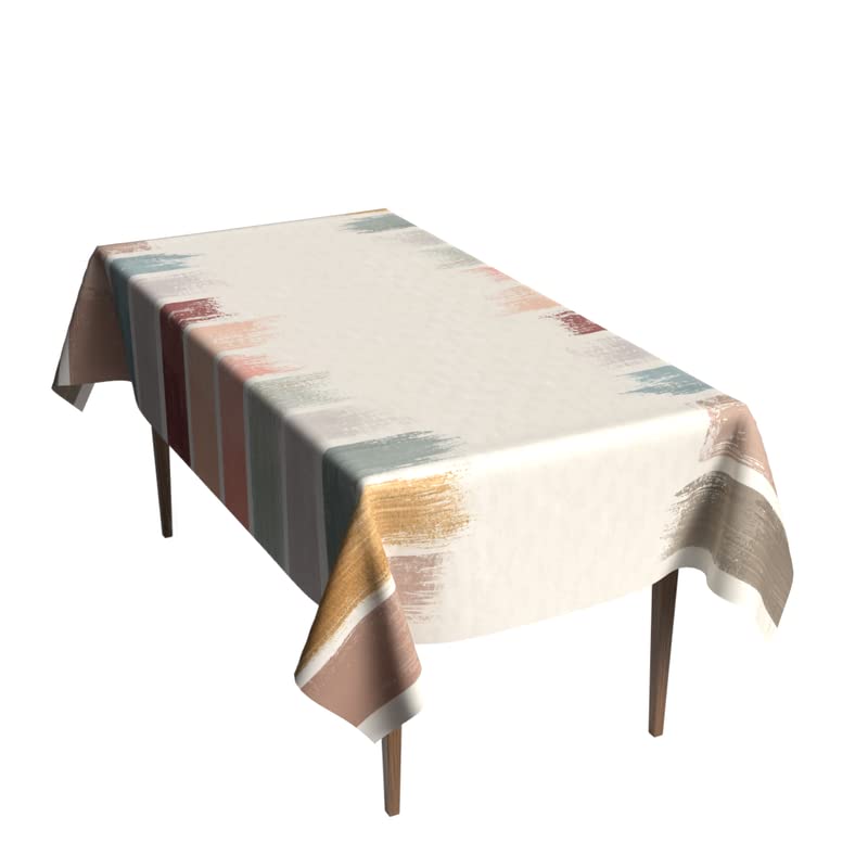 Palette Waterproof Tablecloth, a Multicolor 140x300 cm Rectangular Table Cover made of Artistic Spillproof Polyester, a Vibrant and Stain-Resistant Protector for Dining or Party Tables
