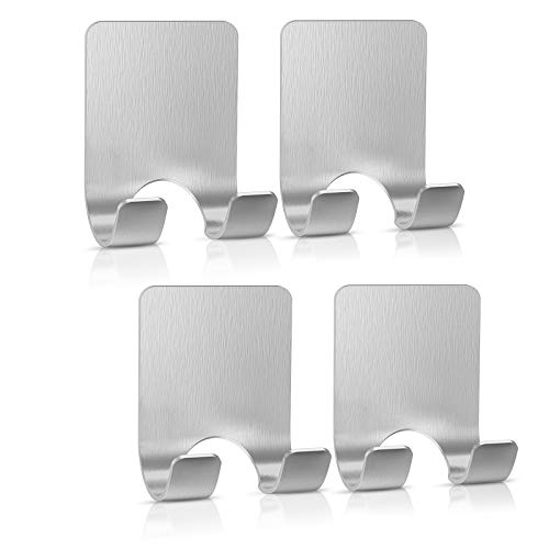 Clear Acrylic Adhesive Razor Holder Hooks 2 Pack, Waterproof His and Hers Shower Wall Organizer, Modern, For Bathroom and Bathtub Organization