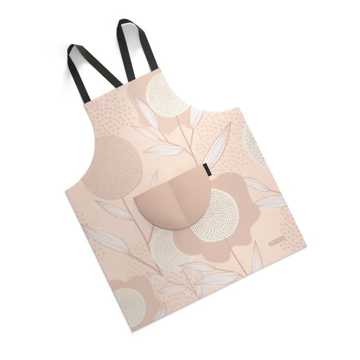 Apron, Cross-Back Design, Soft Cotton-Like Fabric, One Size, Lightweight Breathable Unisex with Front Pocket, for Cooking, and Daily Use