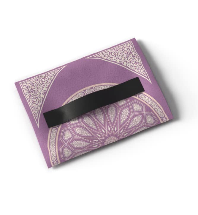 Velvet Prayer Mat in Pastel and Purple, 68x117 cm, a beautiful Islamic rug with a graceful dome design, crafted from soft, luxurious material for a comfortable and serene prayer time
