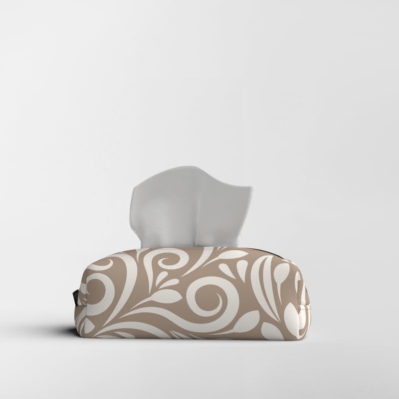 Fabric Tissue Box Cover Premium Fabric Tissue Holder With Leather Layer Inside for Home, Office, and Car Durable and Elegant Tissue Dispenser for Standard Tissue Boxes
