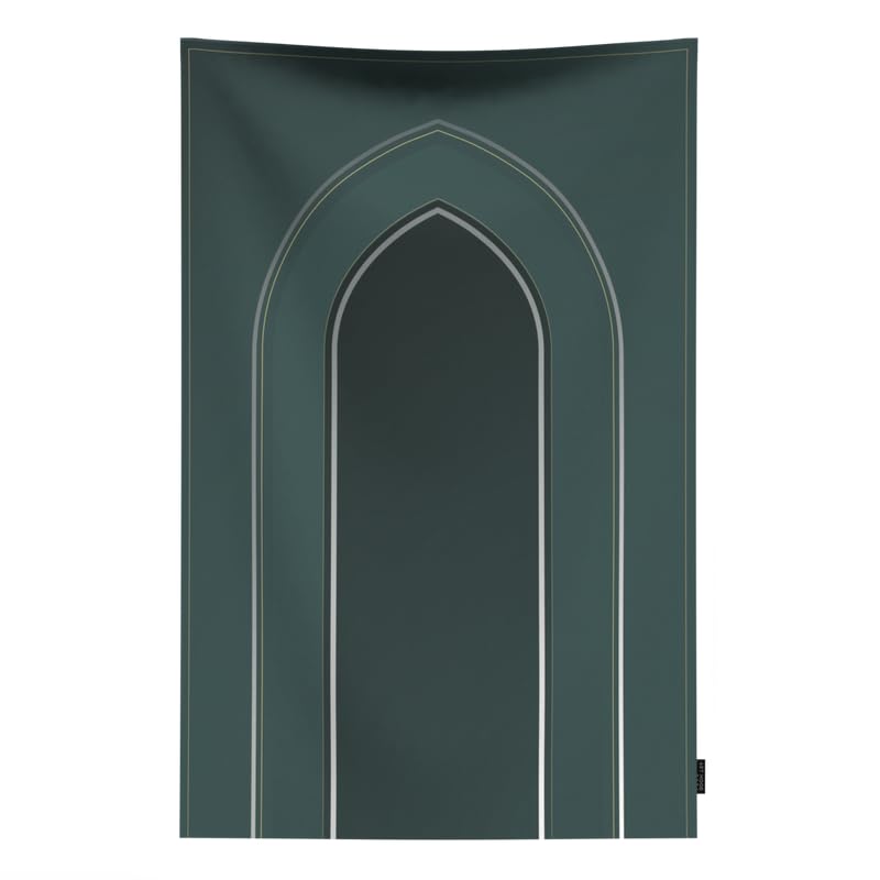 Waterproof Prayer Mat in a deep Dark Green, 68x117 cm, a durable and practical rug perfect for all conditions, easy to clean and ideal for outdoor use, travel, or daily prayers