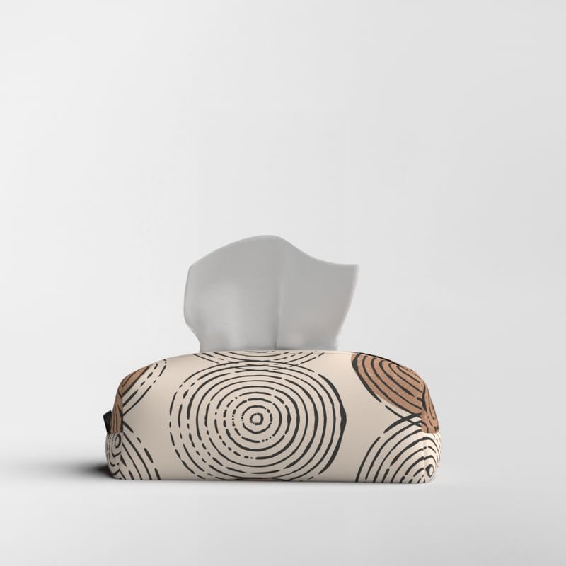 Fabric Tissue Box Cover Premium Fabric Tissue Holder With Leather Layer Inside for Home, Office, and Car Durable and Elegant Tissue Dispenser for Standard Tissue Boxes