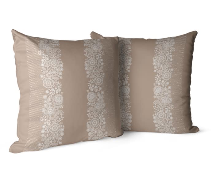 Velvet Slate Cushion Cover in Beige & White, a plush decorative pillow with a sophisticated geometric design, 40x40 cm, blends modern style with luxurious comfort for an elegant home accent