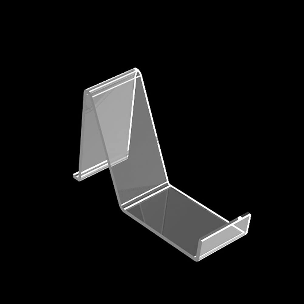 4 Pack Clear Acrylic Shoe Display Stands, Modern Riser and Holder for Sandals, High Heels, and Footwear, Professional Rack for Retail Stores, Closets, and Shopping Malls