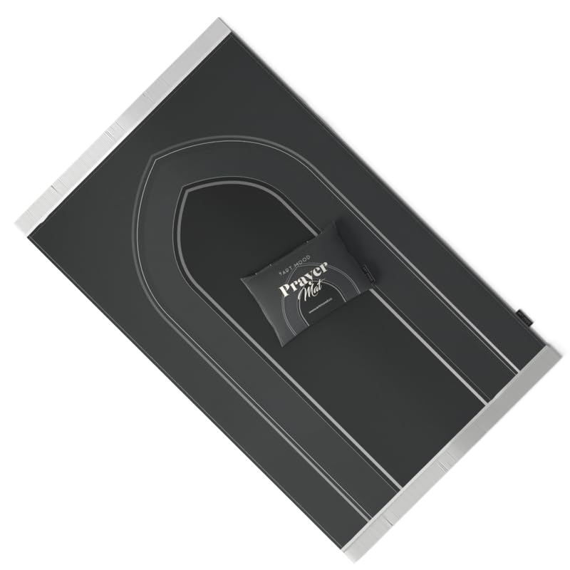 Al-Taqwa Velvet Prayer Mat, a Luxurious Islamic Rug in Grey made from Soft Velvet Material, 68x117 cm, for Comfortable Prayer and Meditation, Ideal for Home, Mosque, or Travel Use