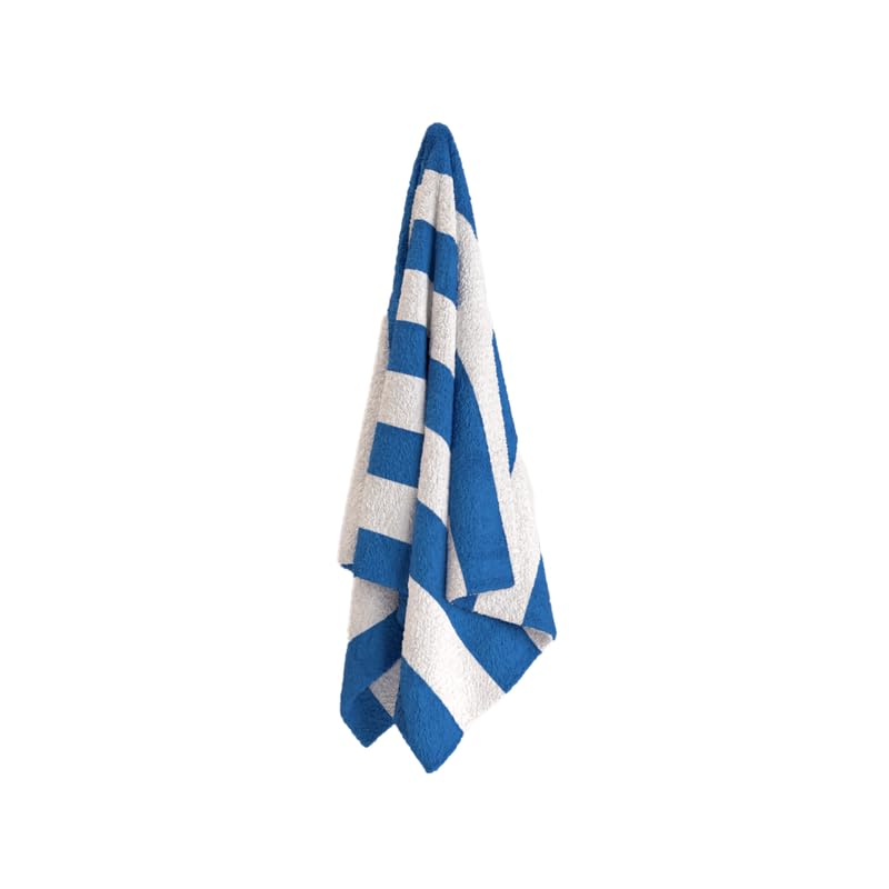 Blue Strips Beach Towel, a Soft and Absorbent Towel for Adults and Kids, 70x140 cm, Blue & White, a Quick-Drying and Sand-Resistant Towel for the Beach, Pool, Travel, or Yoga