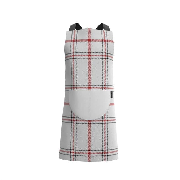 Apron, Cross-Back Design, Soft Cotton-Like Fabric, One Size, Lightweight Breathable Unisex with Front Pocket, for Cooking, and Daily Use