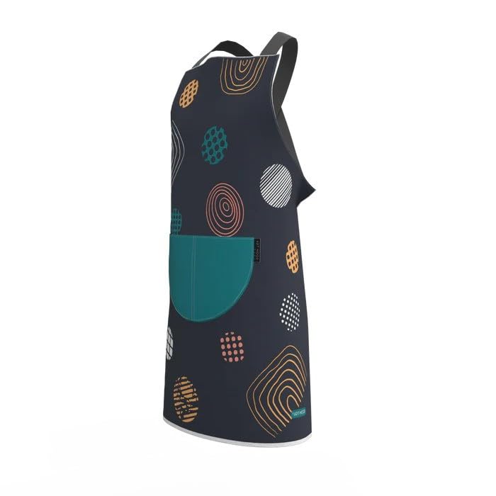 Apron, Cross-Back Design, Soft Cotton-Like Fabric, One Size, Lightweight Breathable Unisex with Front Pocket, for Cooking, and Daily Use