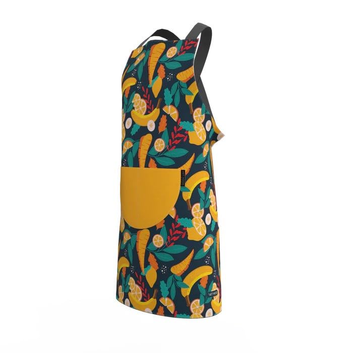 Apron, Cross-Back Design, Soft Cotton-Like Fabric, One Size, Lightweight Breathable Unisex with Front Pocket, for Cooking, and Daily Use