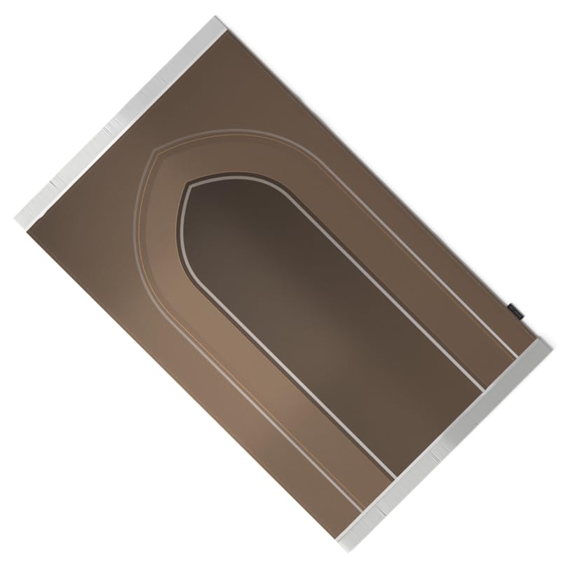 Velvet Prayer Mat in a warm Cafe color, 68x117 cm, a luxurious and soft rug with a peaceful design, ideal for a comfortable and focused prayer experience at home, mosque, or travel
