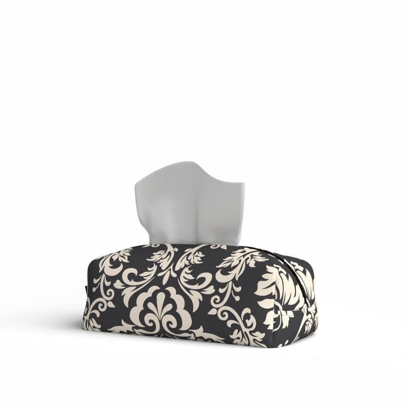 Fabric Tissue Box Cover Premium Fabric Tissue Holder With Leather Layer Inside for Home, Office, and Car Durable and Elegant Tissue Dispenser for Standard Tissue Boxes