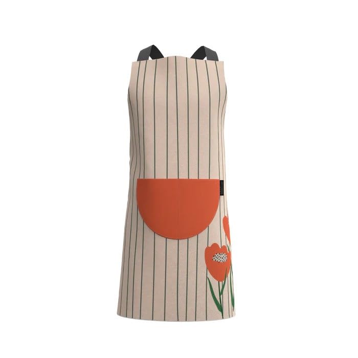 Apron, Cross-Back Design, Soft Cotton-Like Fabric, One Size, Lightweight Breathable Unisex with Front Pocket, for Cooking, and Daily Use