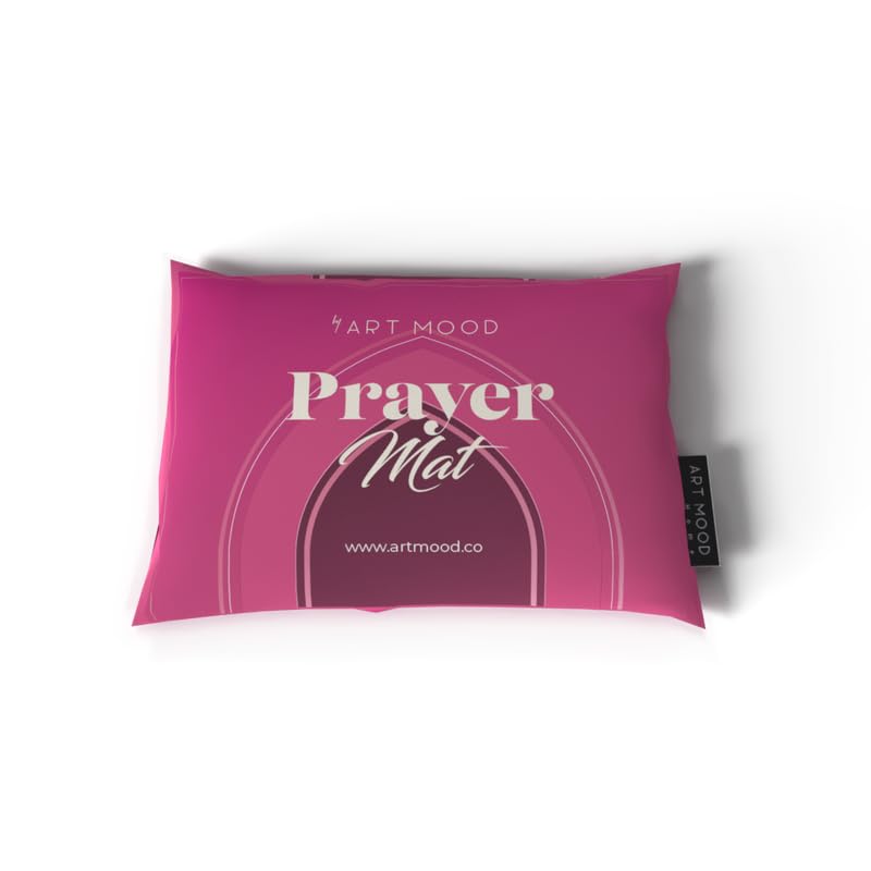 Al-Taqwa Velvet Prayer Mat, a Luxurious Islamic Rug in Pink made from Soft Velvet Material, 68x117 cm, for Comfortable Prayer, a Beautiful Salah Mat for Home, Mosque, or as a Gift