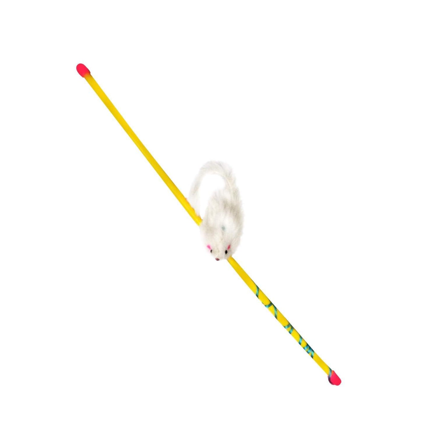 Interactive White Mouse Rope for Cats