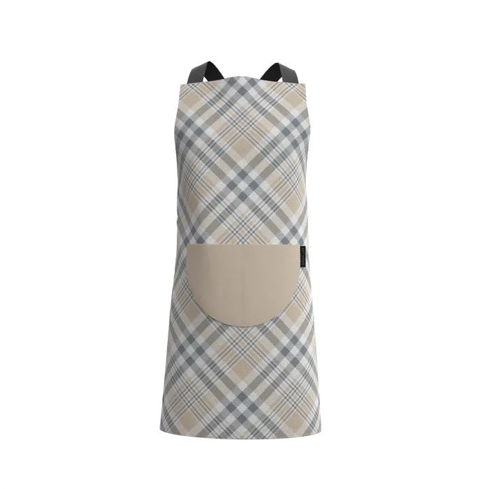 Apron, Cross-Back Design, Soft Cotton-Like Fabric, One Size, Lightweight Breathable Unisex with Front Pocket, for Cooking, and Daily Use