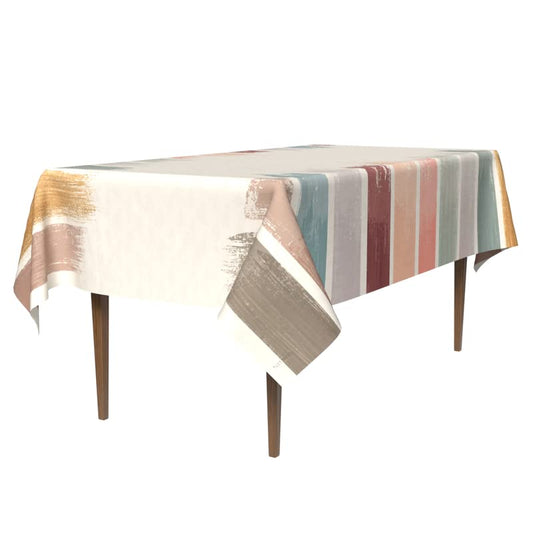 مفرش طاولة باليت مقاوم للماء، غطاء طاولة مستطيل متعدد الألوان مقاس 140×300 سم مصنوع من البوليستر المقاوم للانسكاب، واقي حيوي ومقاوم للبقع لطاولات الطعام أو الحفلات
