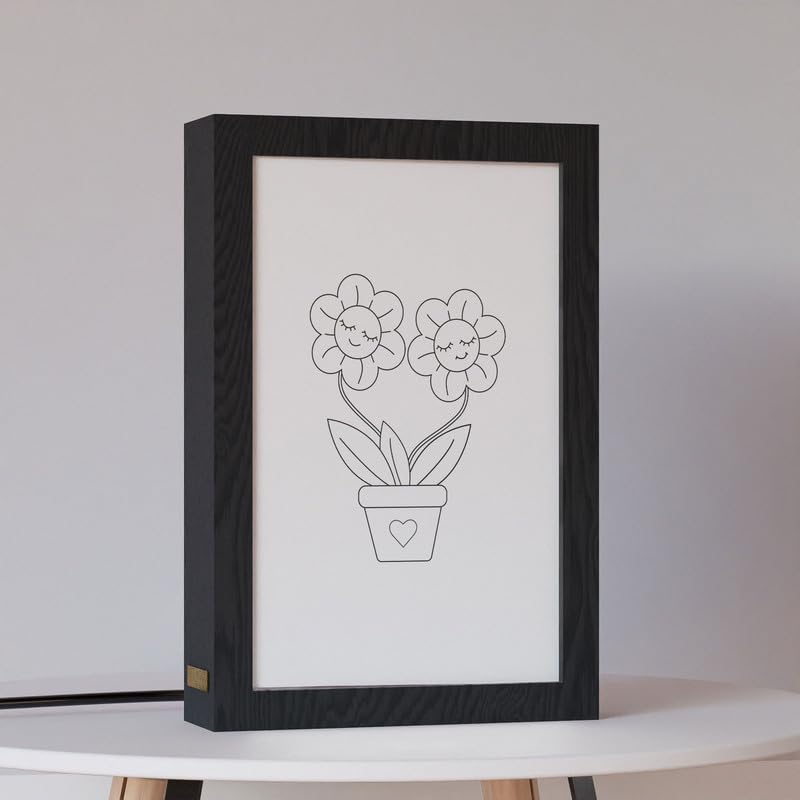 Natrual Wood 2 In 1 Photo Lighting Frame