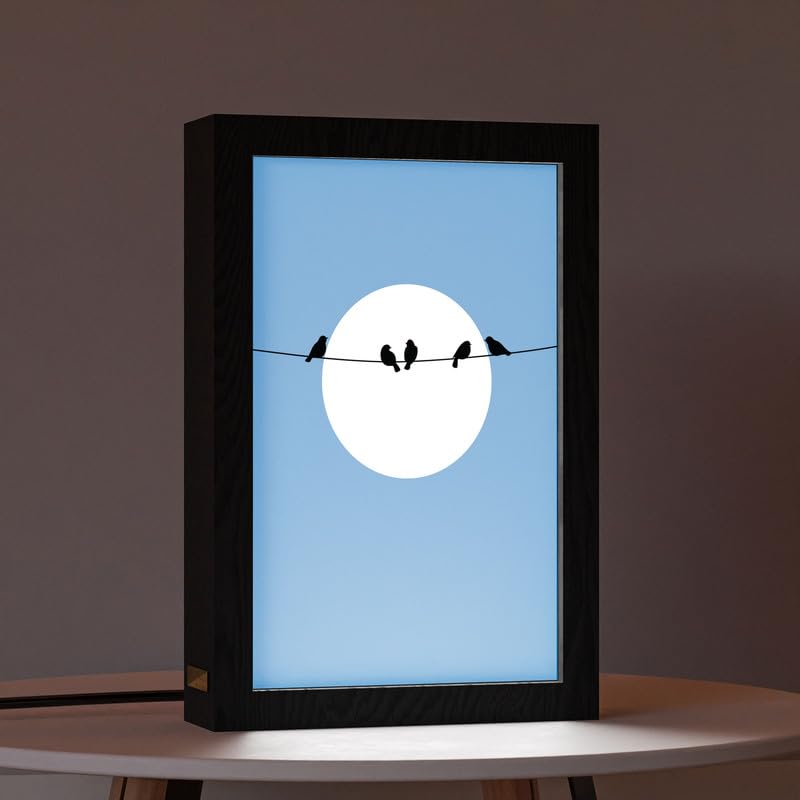 Natrual Wood 2 In 1 Photo Lighting Frame