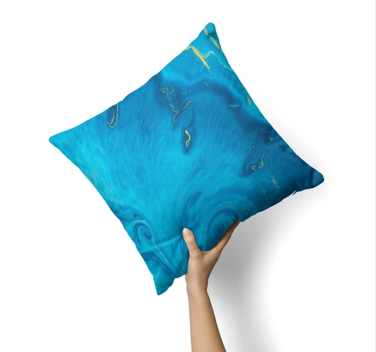 Canvas Blues Cushion Cover, a durable decorative pillow in a calming shade of blue, 40x40 cm, a versatile and stylish home decor accent for sofas, chairs, and beds in any room