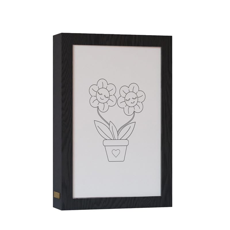 Natrual Wood 2 In 1 Photo Lighting Frame