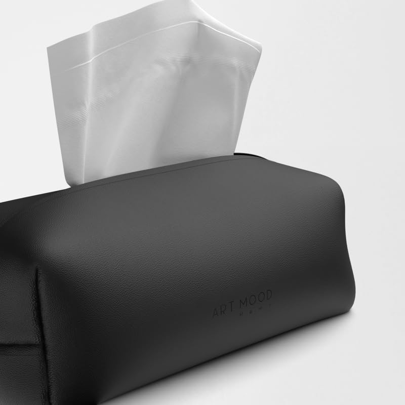Leather Tissue Box Cover - Elegant and Durable Design for Home, Office and Car Decor