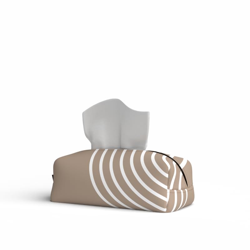 Fabric Tissue Box Cover Premium Fabric Tissue Holder With Leather Layer Inside for Home, Office, and Car Durable and Elegant Tissue Dispenser for Standard Tissue Boxes