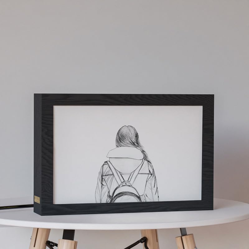 Natrual Wood 2 In 1 Photo Lighting Frame