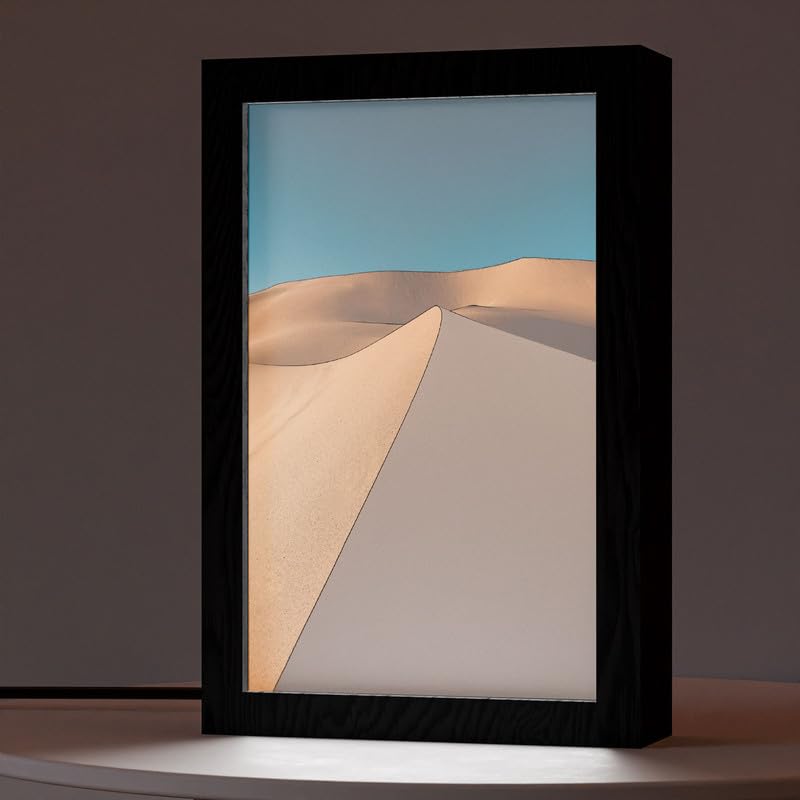 Natrual Wood 2 In 1 Photo Lighting Frame