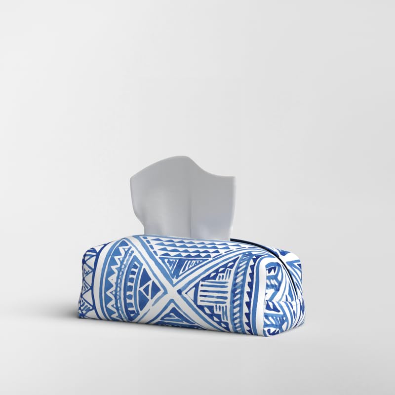 Fabric Tissue Box Cover Premium Fabric Tissue Holder With Leather Layer Inside for Home, Office, and Car Durable and Elegant Tissue Dispenser for Standard Tissue Boxes