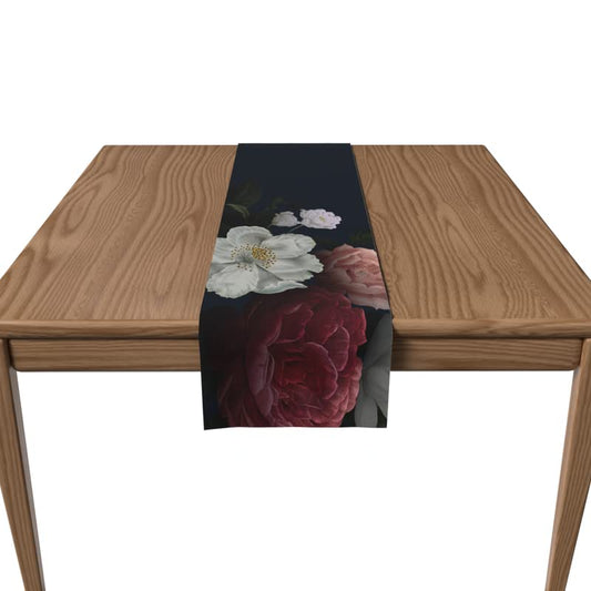 Velvet Floral Dreams Runner, a Plush Decorative Centerpiece with a Whimsical Multicolor Pattern, 35x140 cm, a Luxurious Accent Scarf for your Dining Table, Buffet, or Console Decor