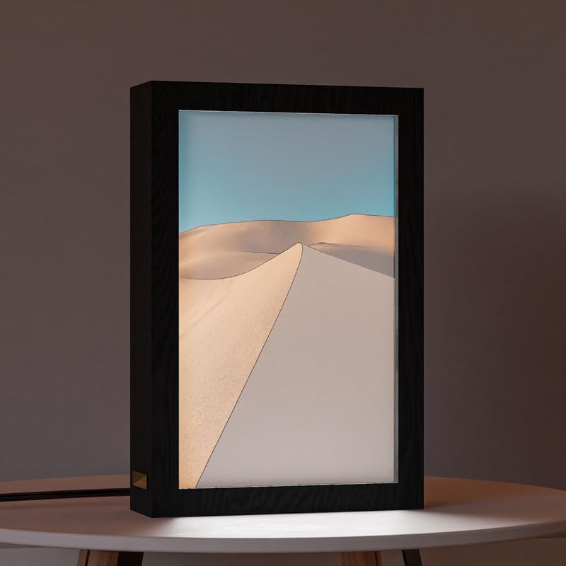 Natrual Wood 2 In 1 Photo Lighting Frame