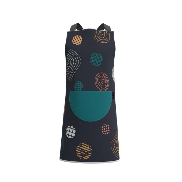 Apron, Cross-Back Design, Soft Cotton-Like Fabric, One Size, Lightweight Breathable Unisex with Front Pocket, for Cooking, and Daily Use