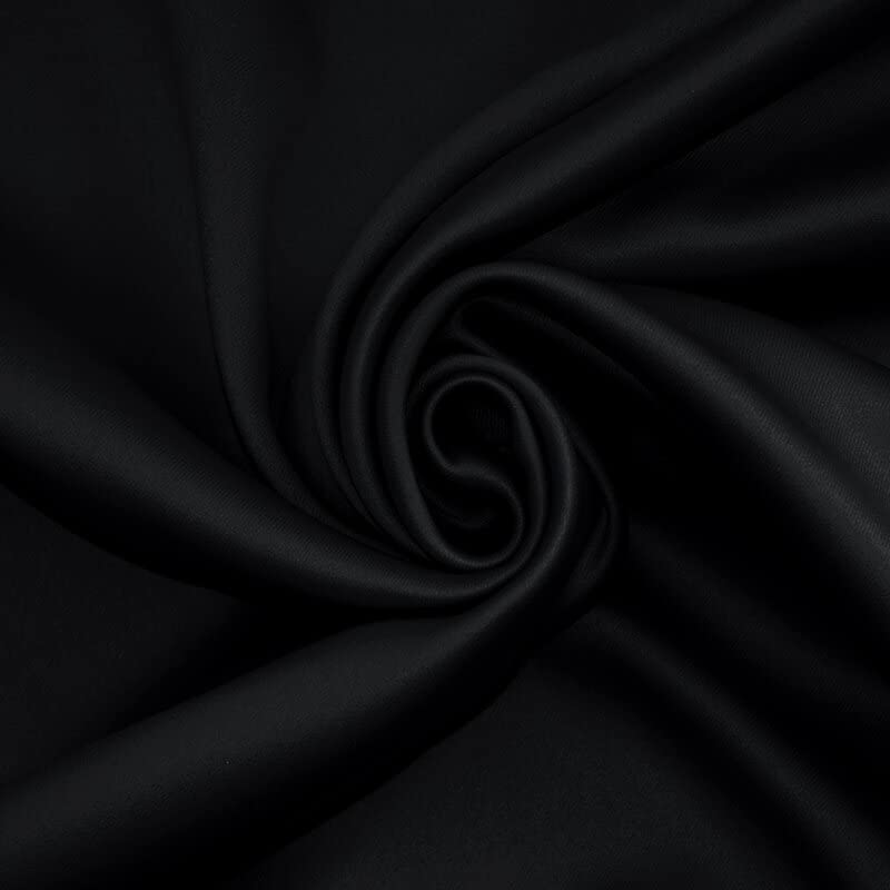 Black Blackout Curtains - steel Grommets - thermal Insulated fabric – for room darkness – 1 panel