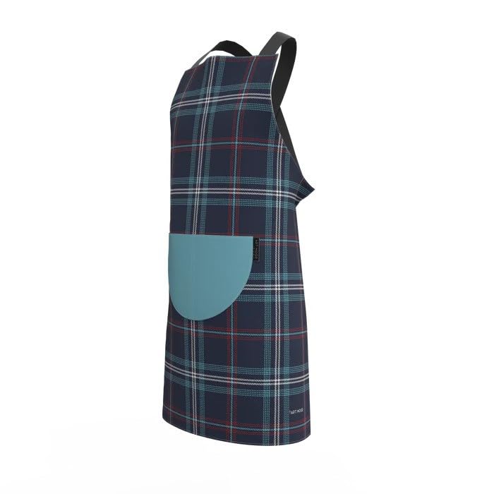 Apron, Cross-Back Design, Soft Cotton-Like Fabric, One Size, Lightweight Breathable Unisex with Front Pocket, for Cooking, and Daily Use