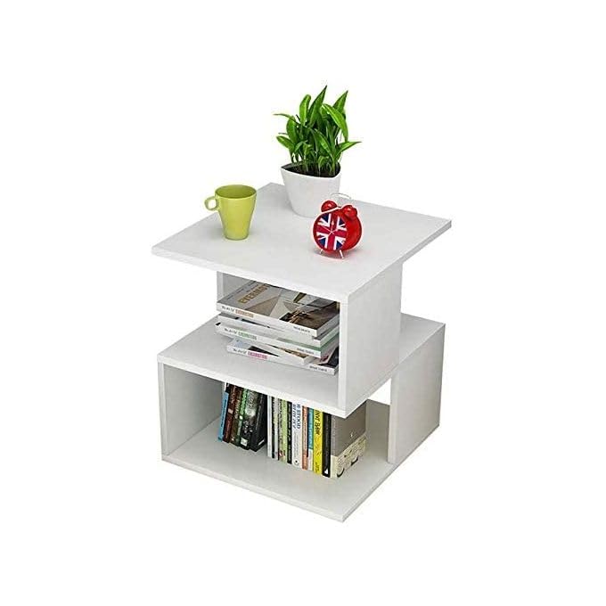 Wooden Bedside Table in a Clean White Finish, Space-Saving and Simple Design Suitable for Every, Compact and minimalist Nightstand for Bedroom essentials
