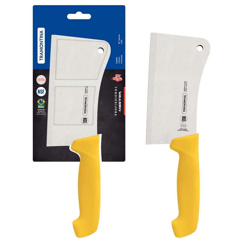 Professional 6" Cleaver – Stainless Steel Blade, Polypropylene Handle, Durable, Precision Cutting, and Dishwasher Safe