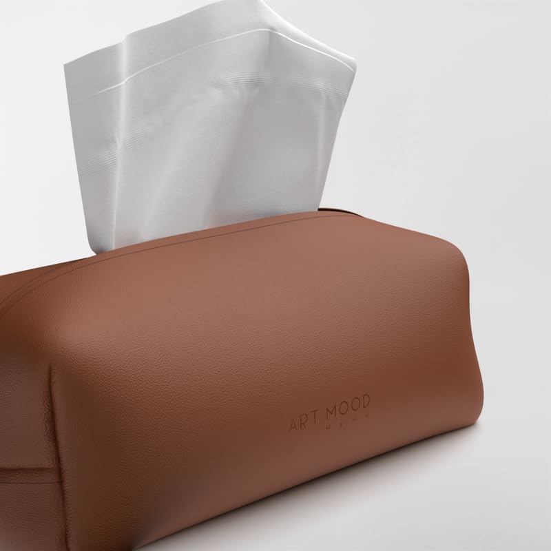 Leather Tissue Box Cover - Elegant and Durable Design for Home, Office and Car Decor
