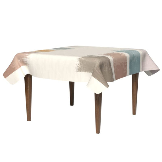مفرش طاولة مقاوم للماء من باليت، غطاء طاولة مربع متعدد الألوان مقاس 140×140 سم مصنوع من البوليستر المقاوم للانسكاب، واقي حيوي ومقاوم للبقع لغرفة الطعام أو غرف الفن أو طاولات الحفلات