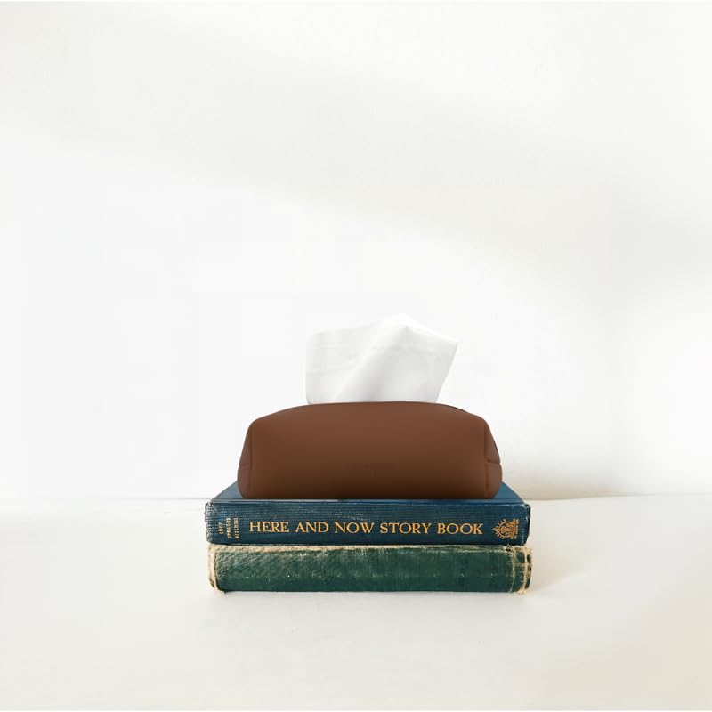 Leather Tissue Box Cover - Elegant and Durable Design for Home, Office and Car Decor