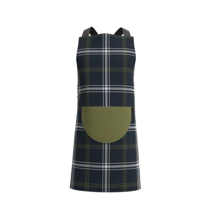 Apron, Cross-Back Design, Soft Cotton-Like Fabric, One Size, Lightweight Breathable Unisex with Front Pocket, for Cooking, and Daily Use