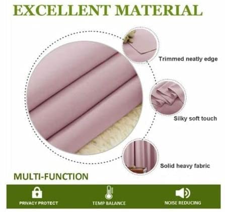 Pink Blackout Curtains - steel Grommets - thermal Insulated fabric – for room darkness – 1 panel