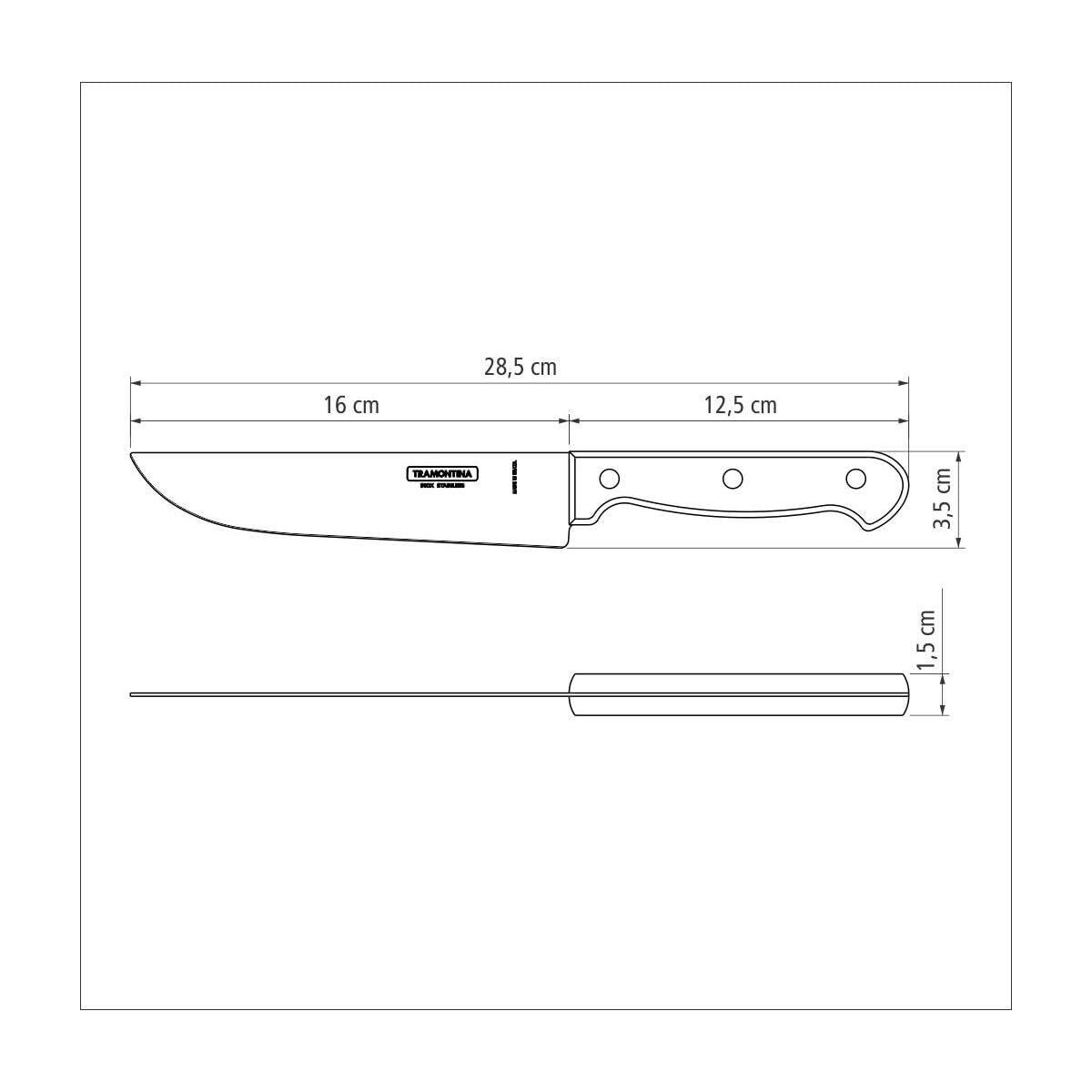 Polywood Stainless Steel Kitchen Knife with Wooden Handle, 6-Inch Blade, Red - Designed for High Performance and Durability, Ideal for Professional and Home Kitchens, Precision Cr