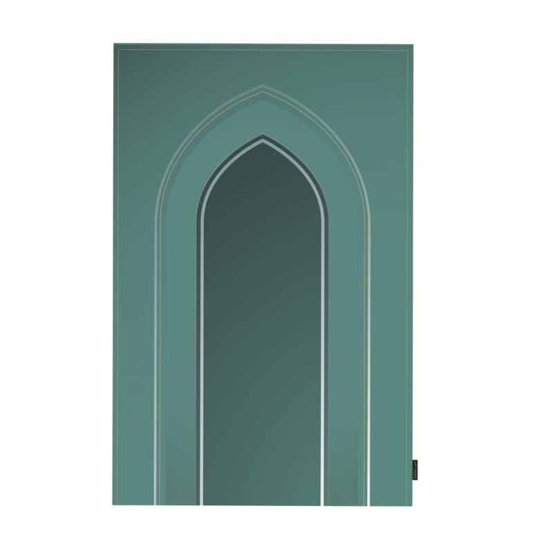 Al-Taqwa Waterproof Prayer Mat, a Durable Rug in Green made from Easy-to-Clean Material, 68x117 cm, for Comfortable Prayer, Ideal for Outdoor, Indoor, and Travel Use, Washable Salah Mat
