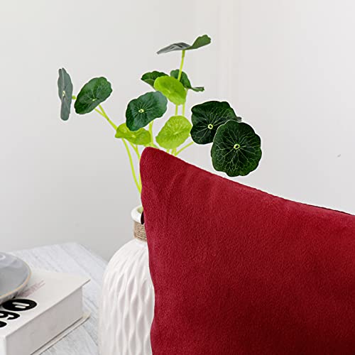 Soft Thick Velvet Throw Pillow Covers Decorative Square Cushion Cover For Couch Sofa Bedroom Living Room - set of 2 Pieces