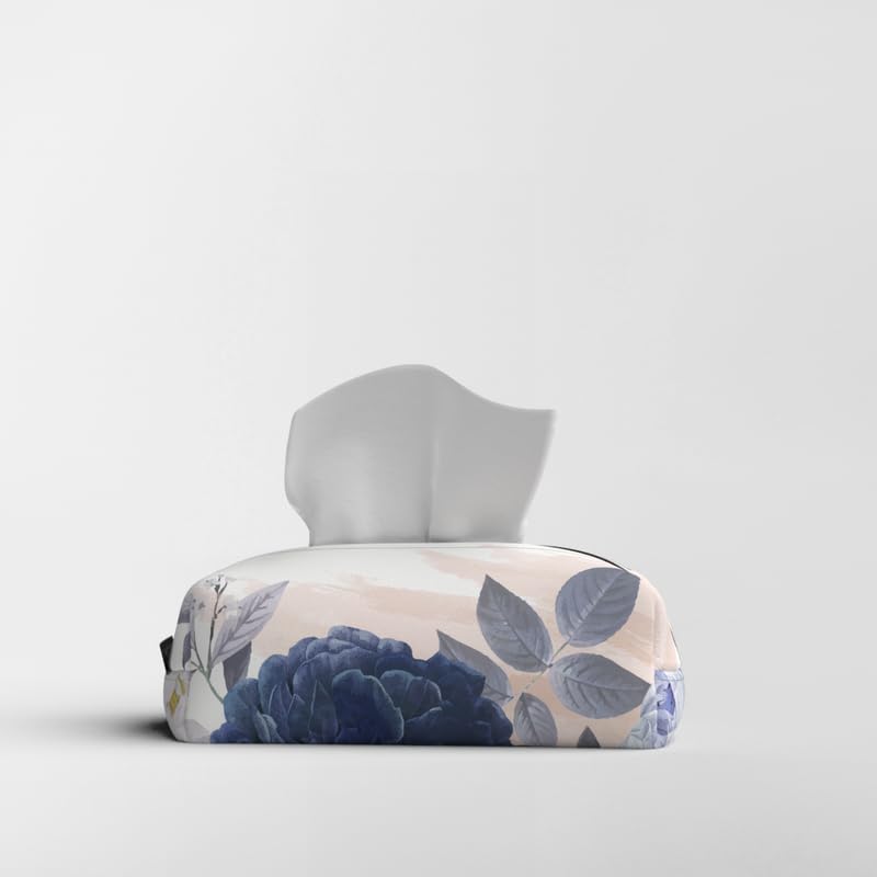 Fabric Tissue Box Cover Premium Fabric Tissue Holder With Leather Layer Inside for Home, Office, and Car Durable and Elegant Tissue Dispenser for Standard Tissue Boxes