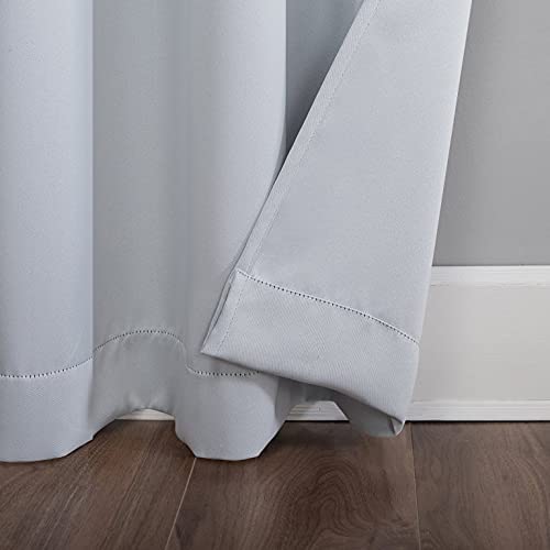Silver Blackout Curtains - steel Grommets - thermal Insulated fabric – for room darkness – 1 panel