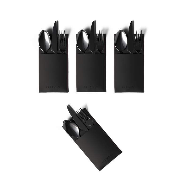 Leather Cover Holder - Set of 4 Cover Holders Durable for Dinner Plate, Dining Table