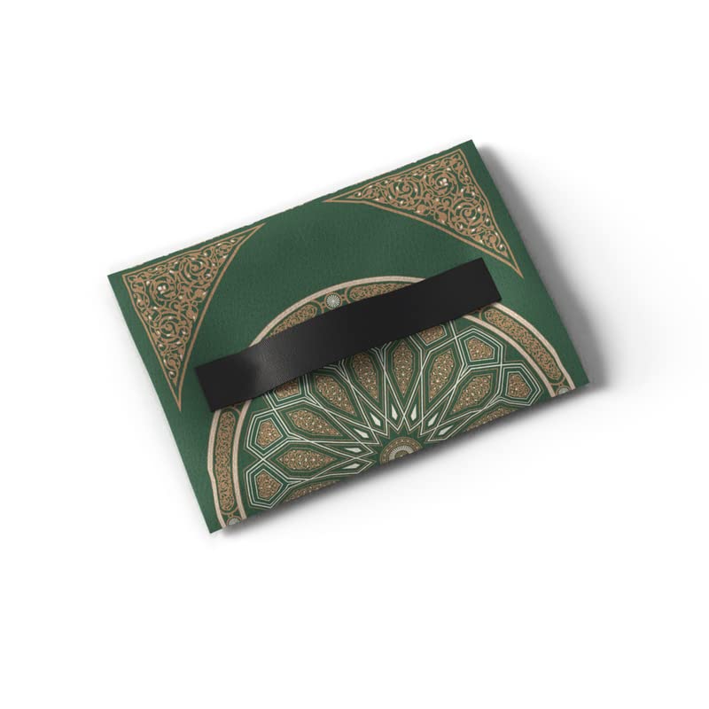Velvet Prayer Mat in a rich Green, 68x117 cm, a luxurious rug with an elegant dome design, made from soft velvet to provide a comfortable surface for your daily prayers