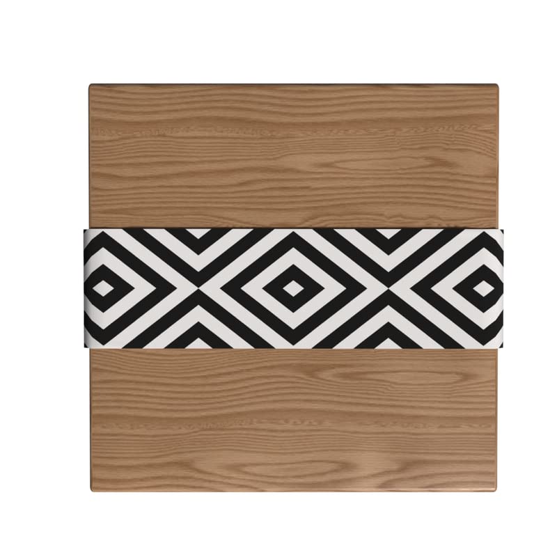 Velvet Mono Runner in Black & White, a Plush Decorative Centerpiece with a Striking Monochromatic Pattern, 35x140 cm, adding Modern Luxury and Bold Design to your Dining Table